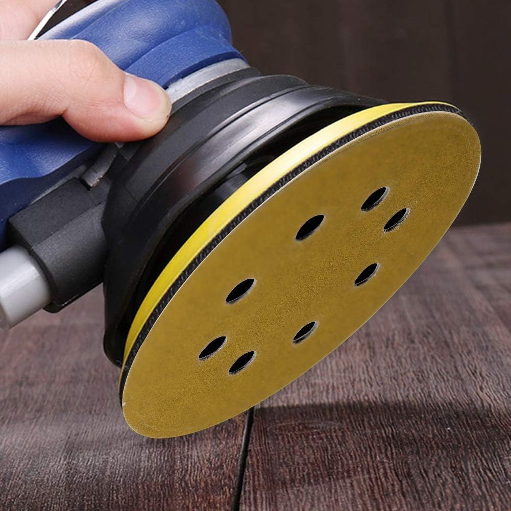 SAND MINE 5-Inch 8-Hole Hook and Loop Sanding Discs, Orbital Sander Sandpaper Discs, 100 Pieces Round Sandpaper Set (180 Grit)