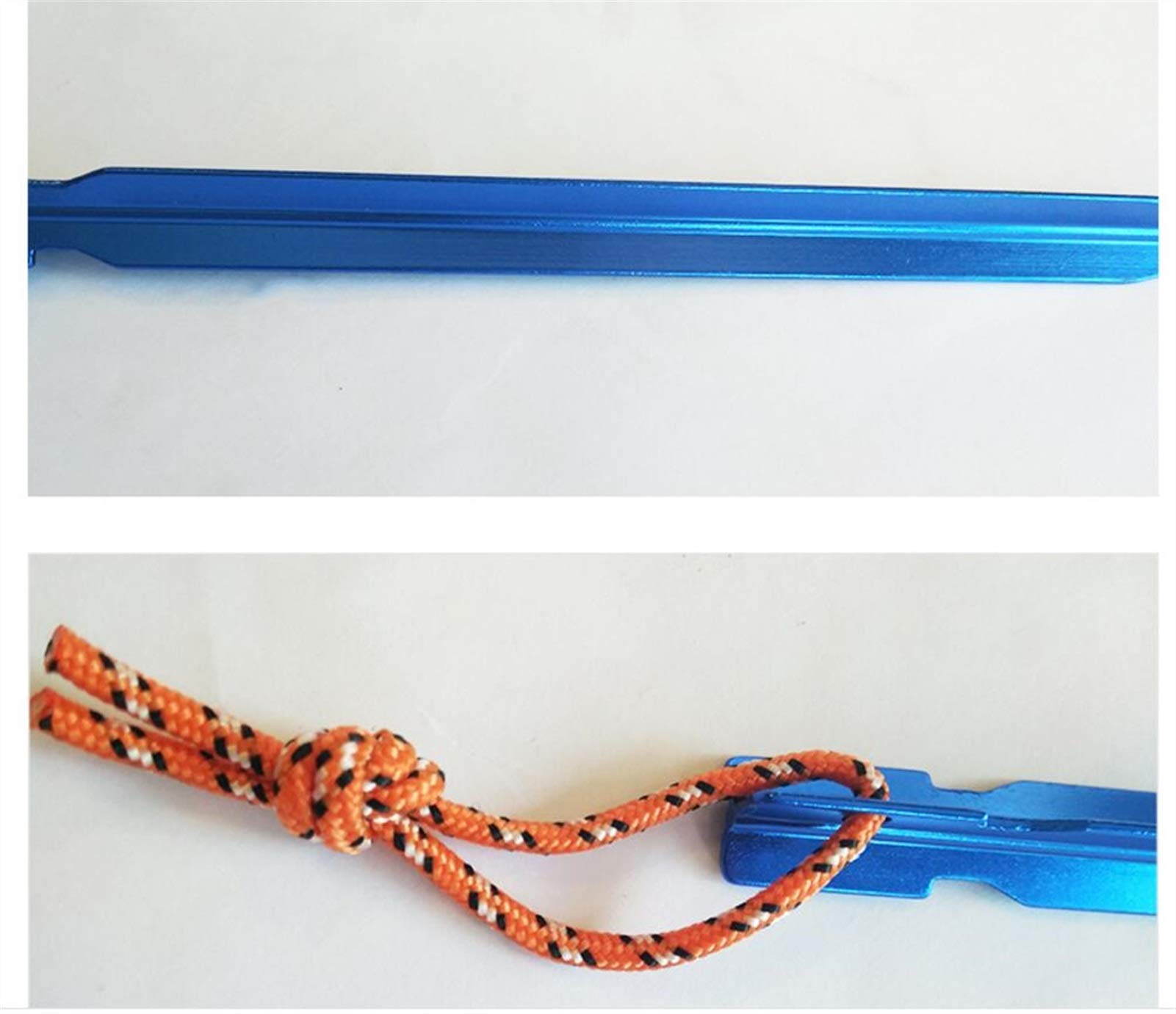 Gwoździe do namiotu 10 sztuk/zestaw 18 cm Kołki do namiotu ze stopu aluminium z liną Stawka Camping Sprzęt do wędrówek pieszych Na zewnątrz Akcesoria do namiotów podróżnych Namiot stały (niebieski)