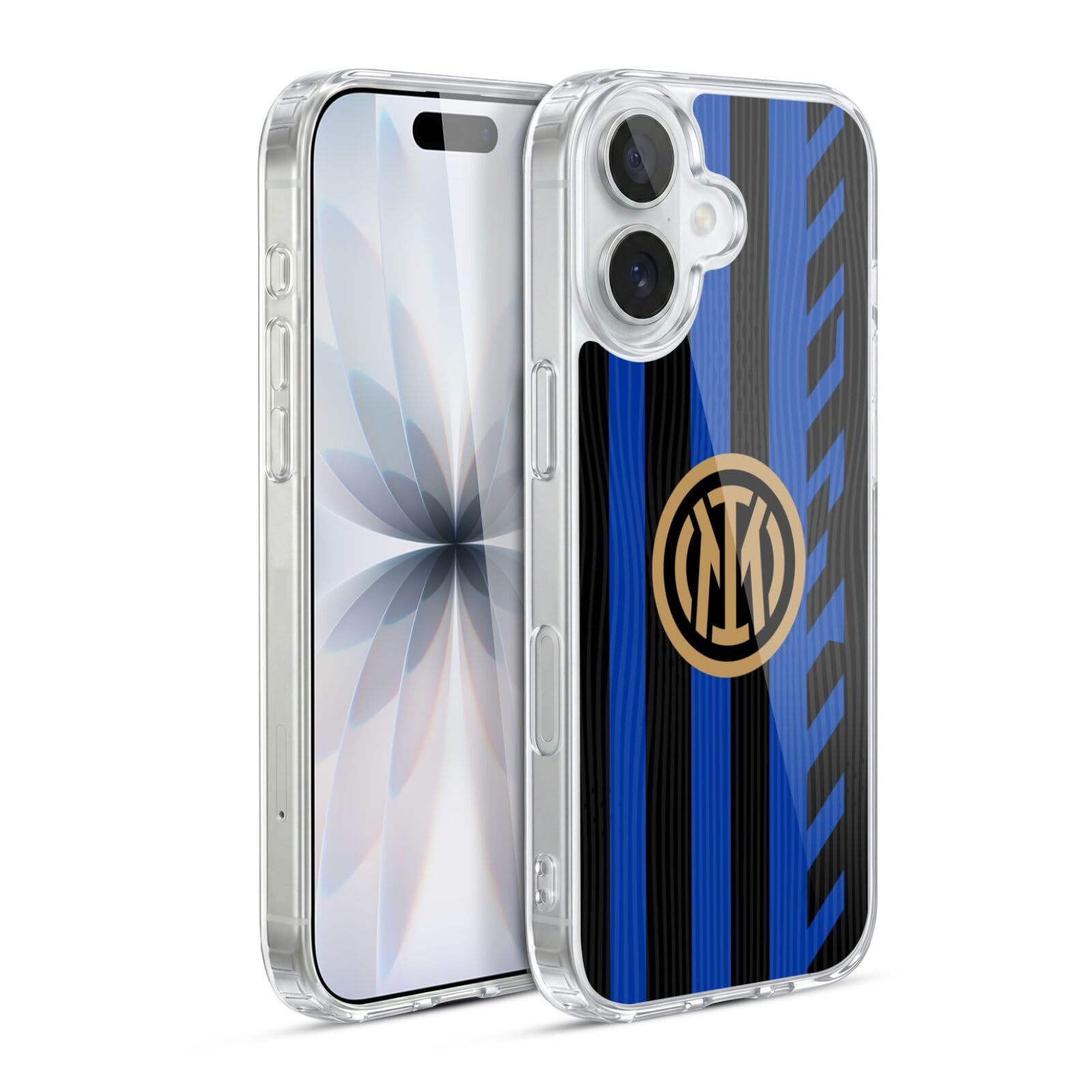Head Case Designs Licenza Ufficiale Inter Milan Home Kit per Stemma 2024/25 Custodia in Gel [Protezione di Grado Militare] Compatibile con Apple iPhone 17 E Compatibile con MagSafe
