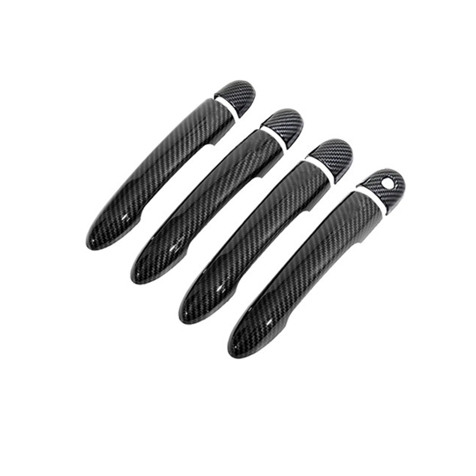 Drezzo Car Exterior Door Handle for Renault for Megane 2 II MK2 2003-2008 Car External Door Handle Cover Style Stickers(Handle 1 Keyhole)