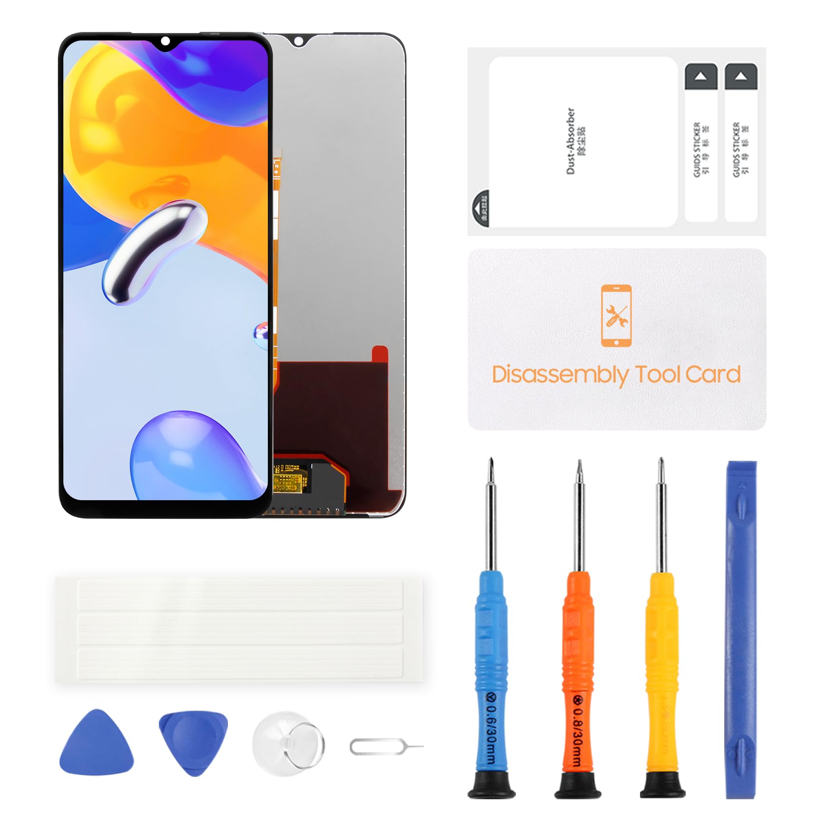 Schermo LCD TFT per Oppo A18 CPH2591 Schermo di ricambio per Oppo A18 Display LCD Digitizer Touch Assembly per OPPO A18 LCD Glass Repair Kit con strumenti (nero)