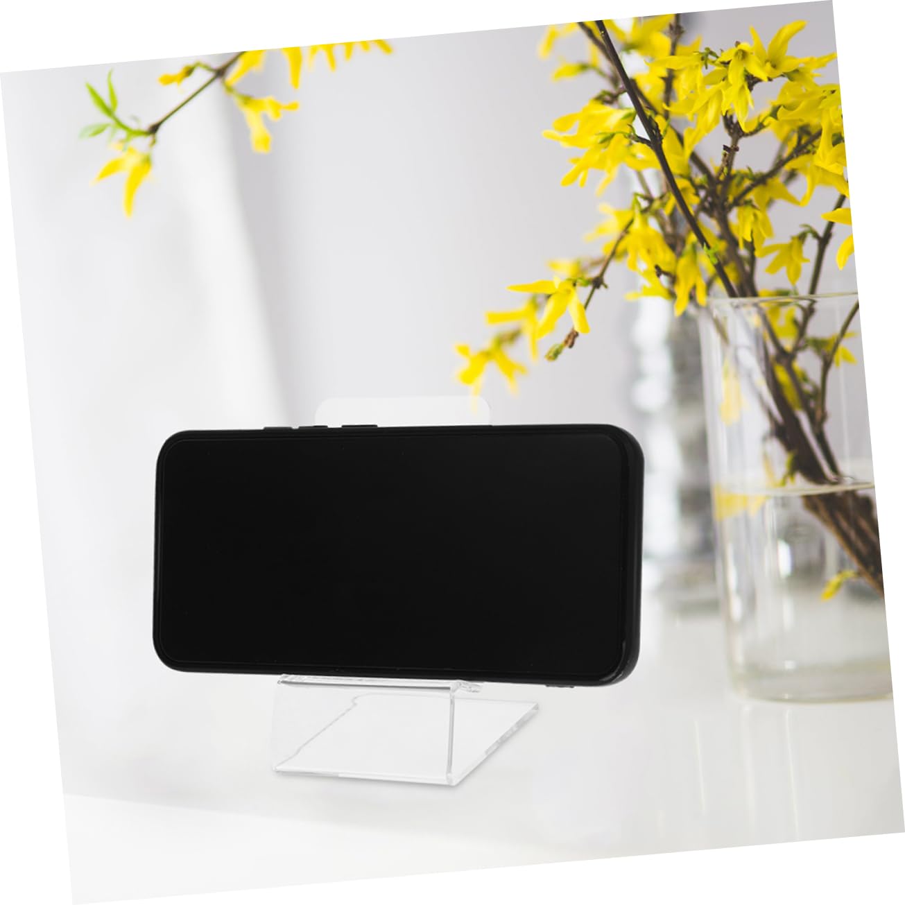 DOITOOL Supporto per Telefono da Scrivania in Acrilico Trasparente 15pezzi per Smartphone e Tablet Design Sottile per Ufficio e Visione Continua