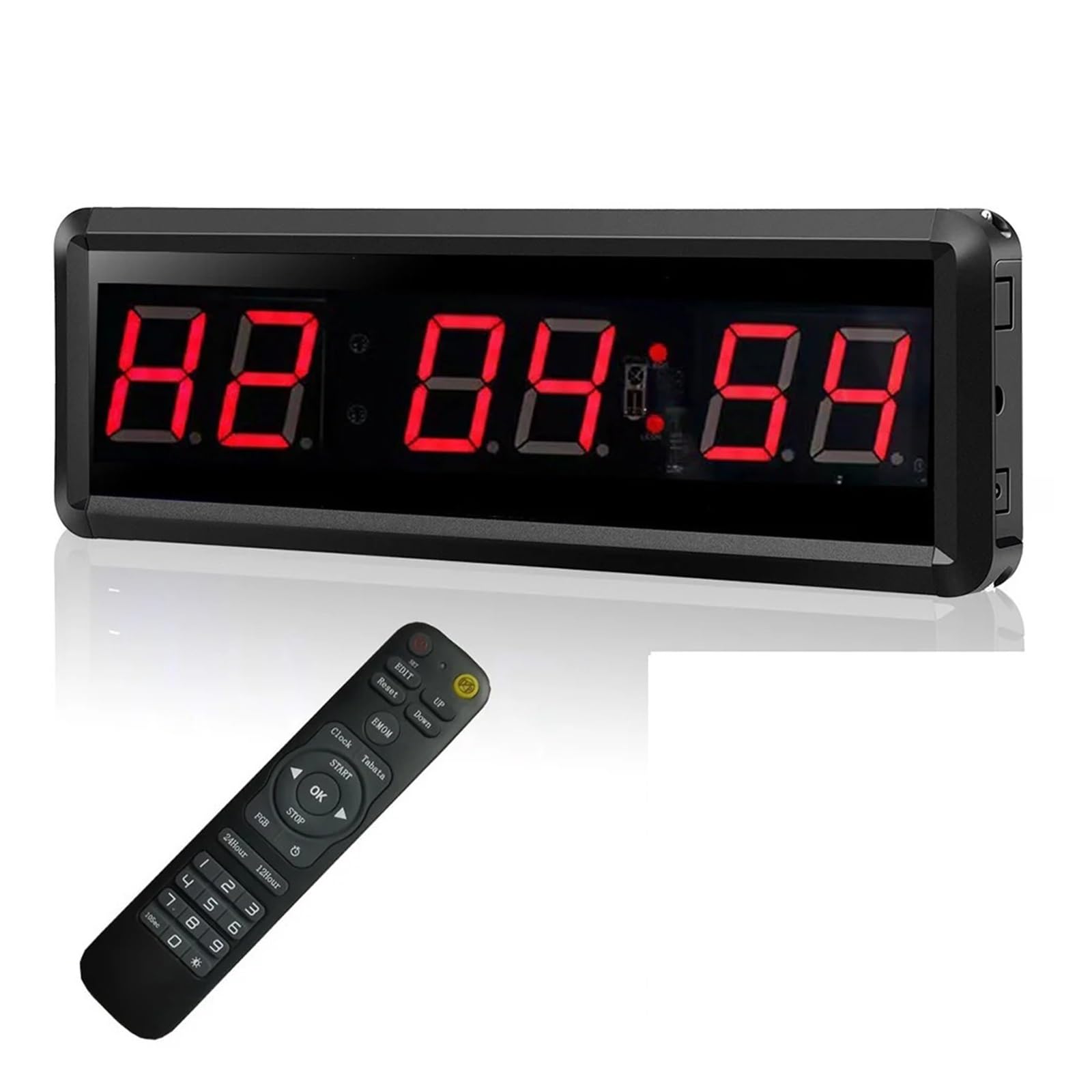 JVDDI 1.5 Inch Programmable Remote Control LED Timer Interval Timer Garage Timer Sports Training Clock Gym Timer