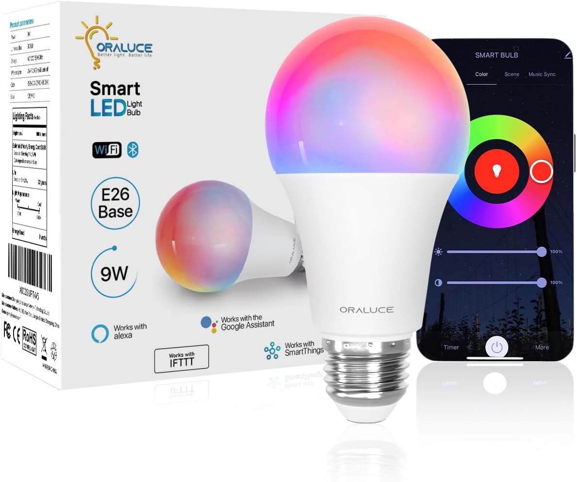 Smart Light Bulbs, ORALUCE WiFi LED Light Bulb Thumbnail