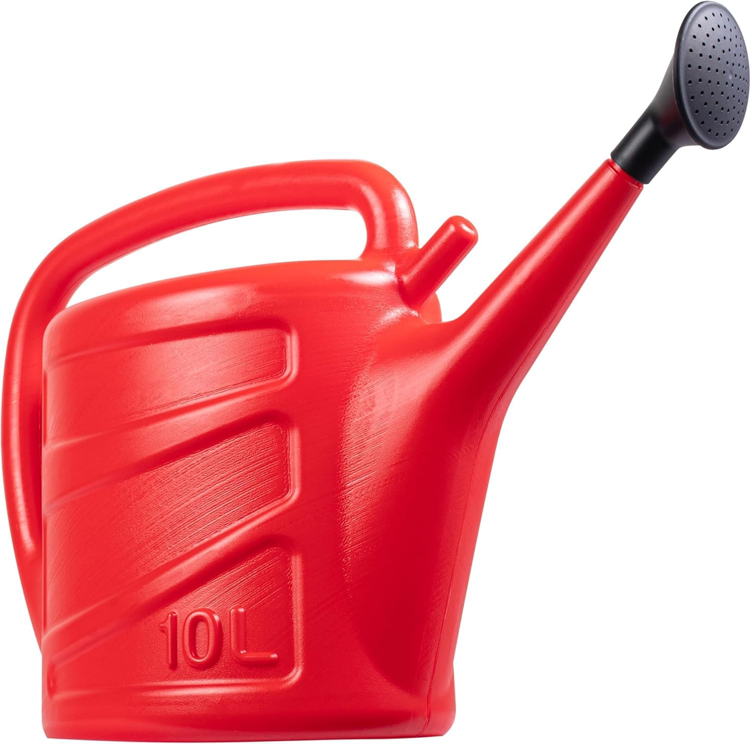 Angix Red 10L Watering Can - Outdoor & Indoor Watering Can With Detachable Sprinkler Rose Head, Long Spout Water Can For Houseplant & Garden Plants (Red)