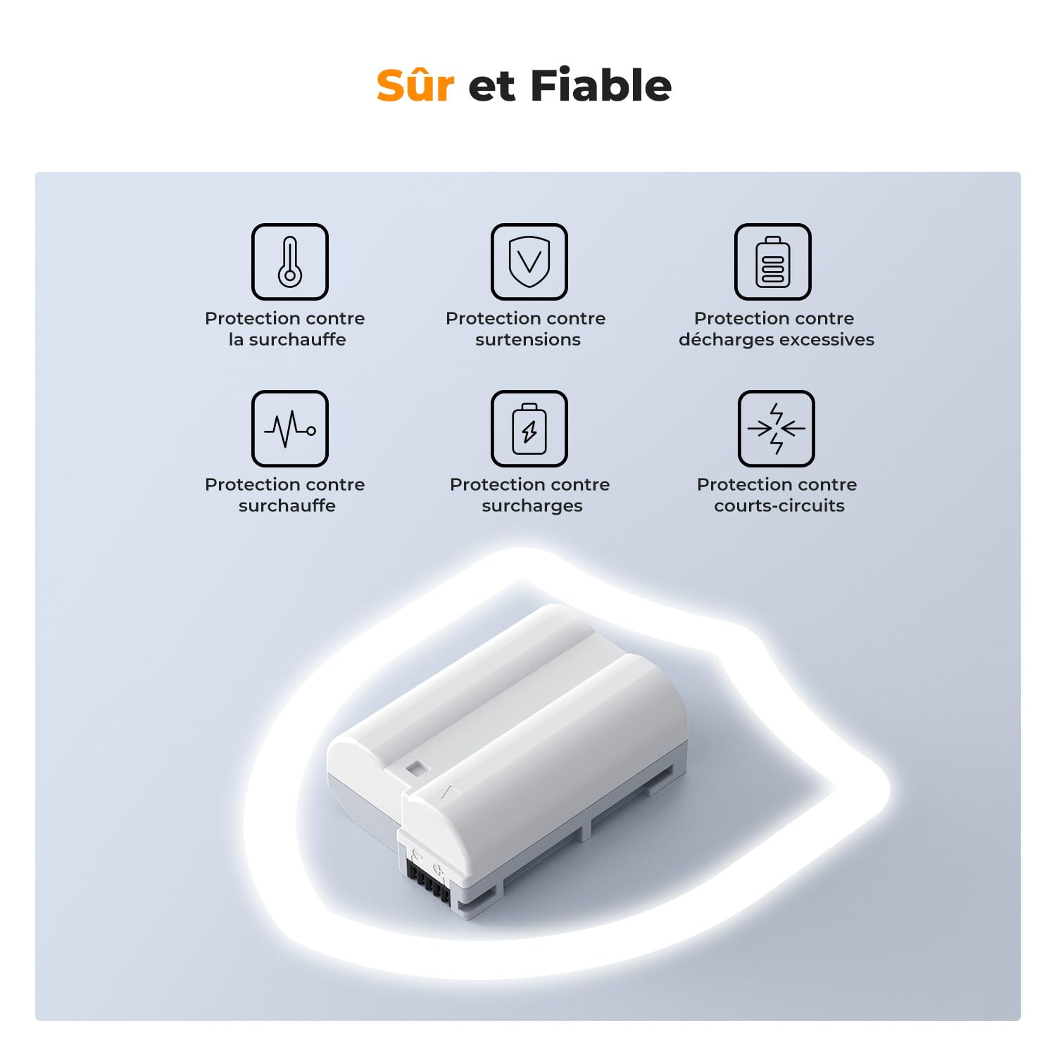 K&F CONCEPT EN-EL15C Batterie 2600mAh USB C 2.5H Chrage Rapide Batterie EN-EL15 Compatible avec Nikon Z8, Z7, Z6, Z7ii, Z6ii, Z6iii, Zf, Z5, D850, D810, D810A, D780, D750, D610, D500, D7500, D7200
