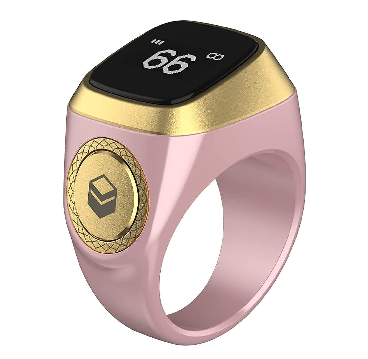 iQIBLA 2022 Muslim digital ring tasbeeh counter islamic gifts. Zikr tasbeeh counter that links with app. (20mm, Pink)