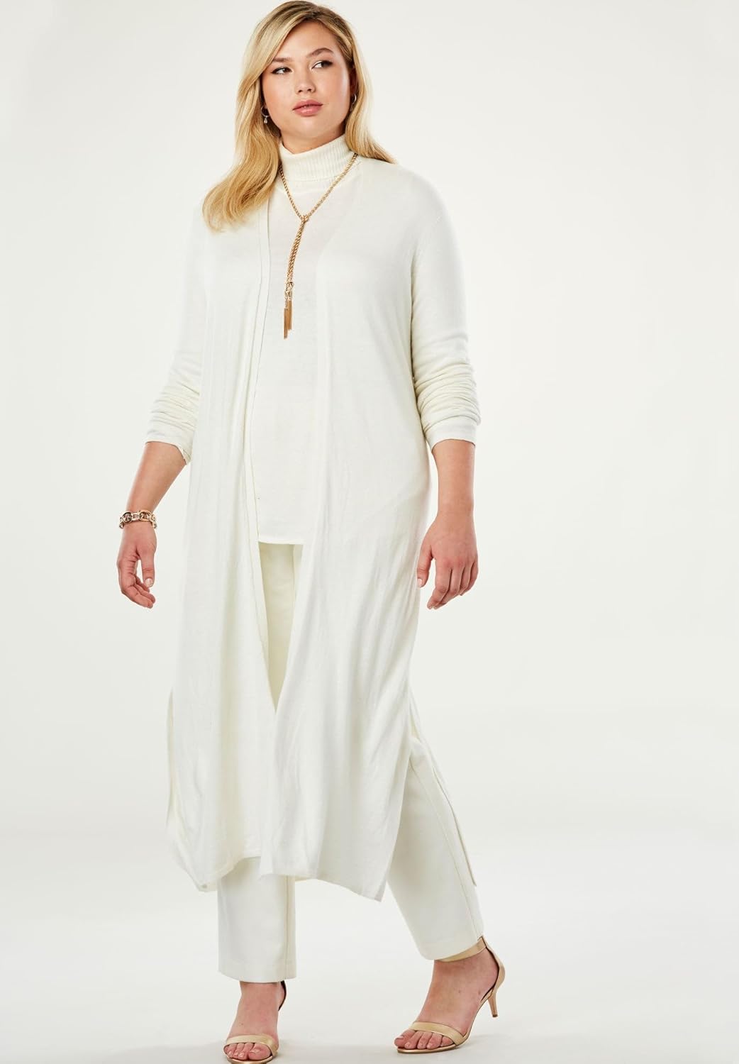 Jessica London Carefree Cashmere Blend Duster Sweater (Plus Size)