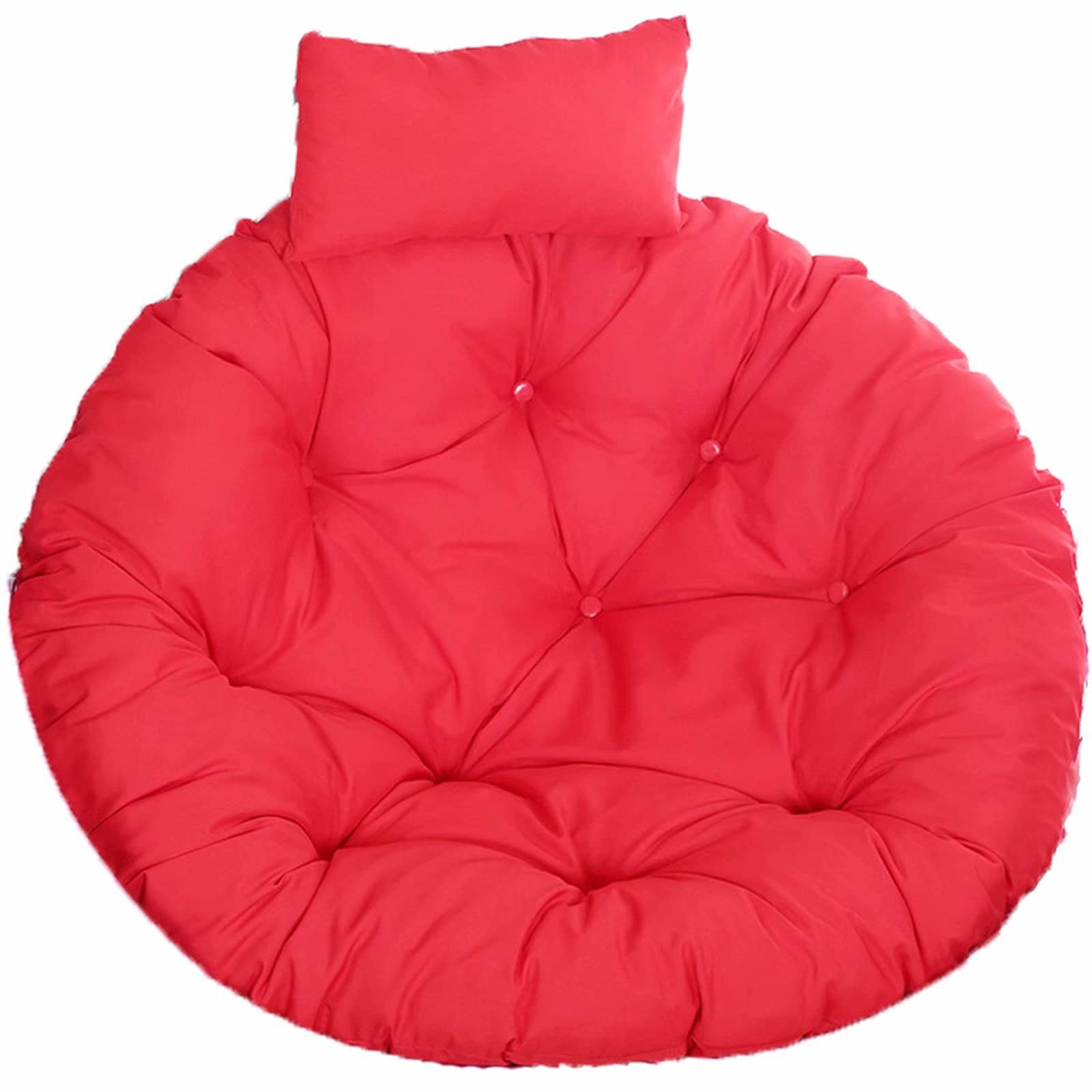 ERTsrhFD Hanging Outdoor Chair Cushion, Thick Round Swing, Garden Durable Pads(Red)