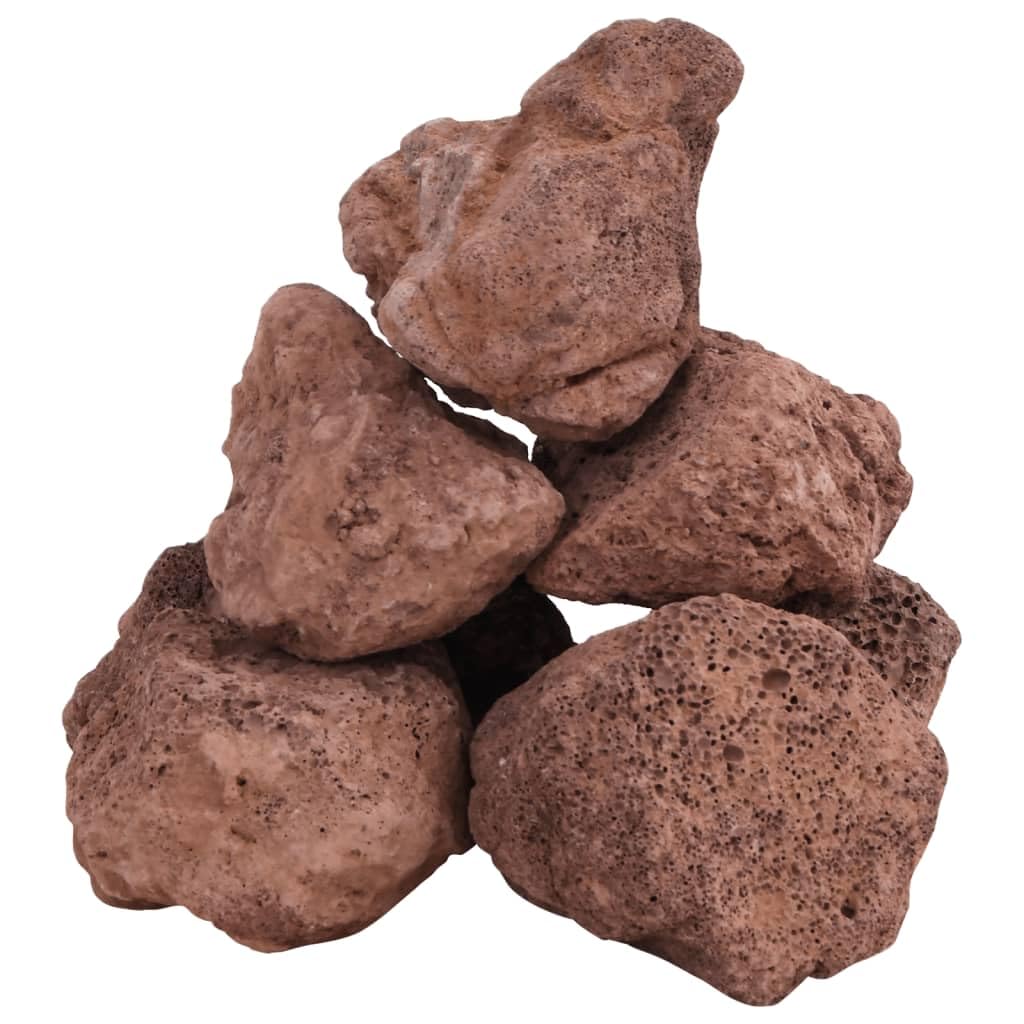 vidaXL Volcanic Rocks, Lava Accent Rocks for Aquarium, Volcanic Lava Stones for Succulents Cactus Pots Terrarium Plants Vase Fillers, 10 kg Red