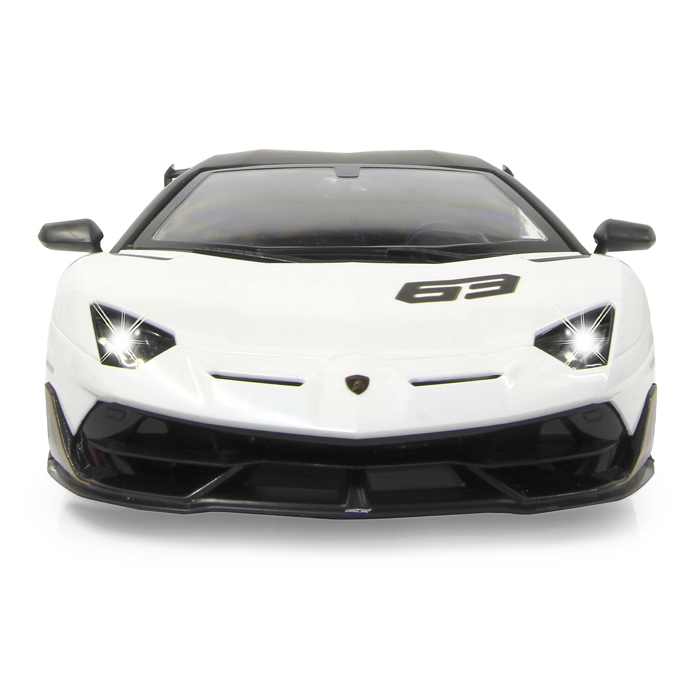 JAMARA 405172 - Lamborghini Aventador SVJ 1:14 2,4 GHz - oficjalna licencja, do 1 godziny jazdy przy ok. 11 km/h, idealnie odwzorowane szczegóły, wysokiej jakości wykonanie, biały