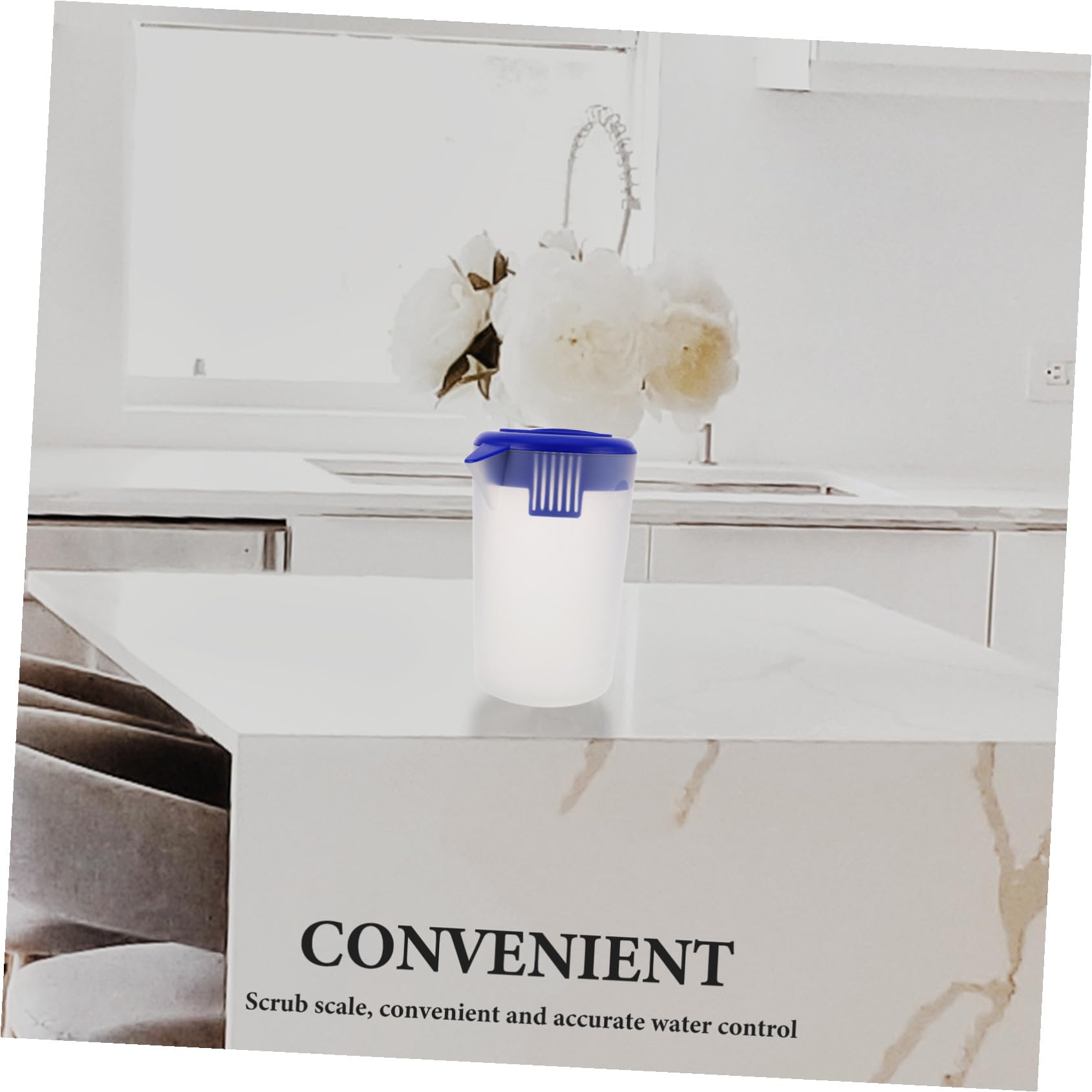 TOYANDONA Brocca e Servizio Bevande con Manico Ergonomico da 5 in Plastica e Scala Graduata Opaca, per Conservazione in Frigorifero