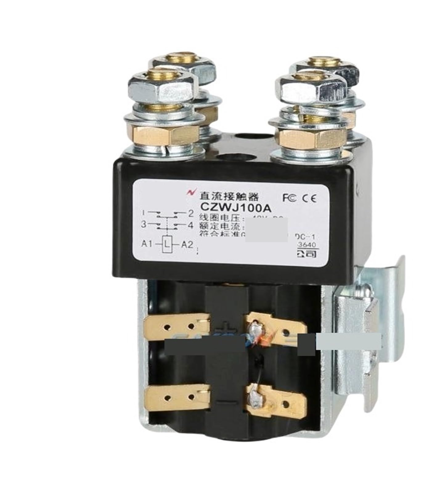 DOMOJT CZWJ100A two normally open DC contactors 12V24V36V48V60V72V(72V)