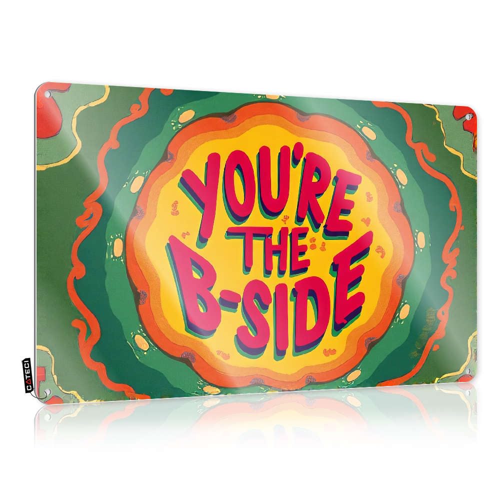 Sign With Weird Club Decor Folded Edge - Outhouse Rules Toilet Wall-mounted House Wall | Bar For Home & You're The B-side(30X40CM)