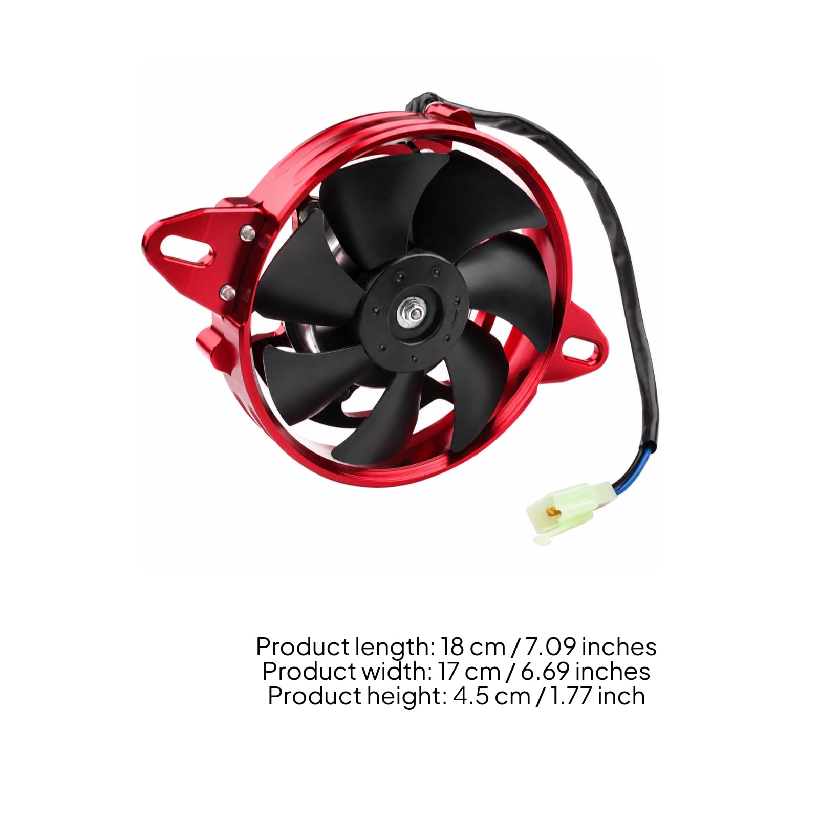 Qianly Ventilador Radiador 4 Pulgadas Ventilador Radiador con Carcasa Aluminio Ligero para Vehículos Terreno