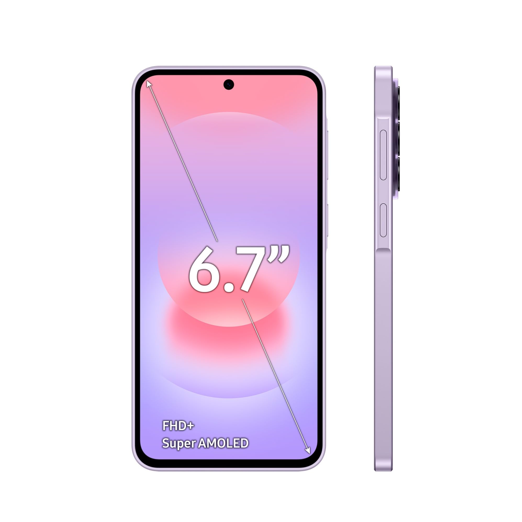 Samsung Galaxy A37 5G, Smartphone Android 5G avec l'IA accesible à Tous, 256 Go, RAM 8 Go, Chargeur Secteur Rapide 25W Inclus, Smartphone déverrouillé, Lavande, Version FR
