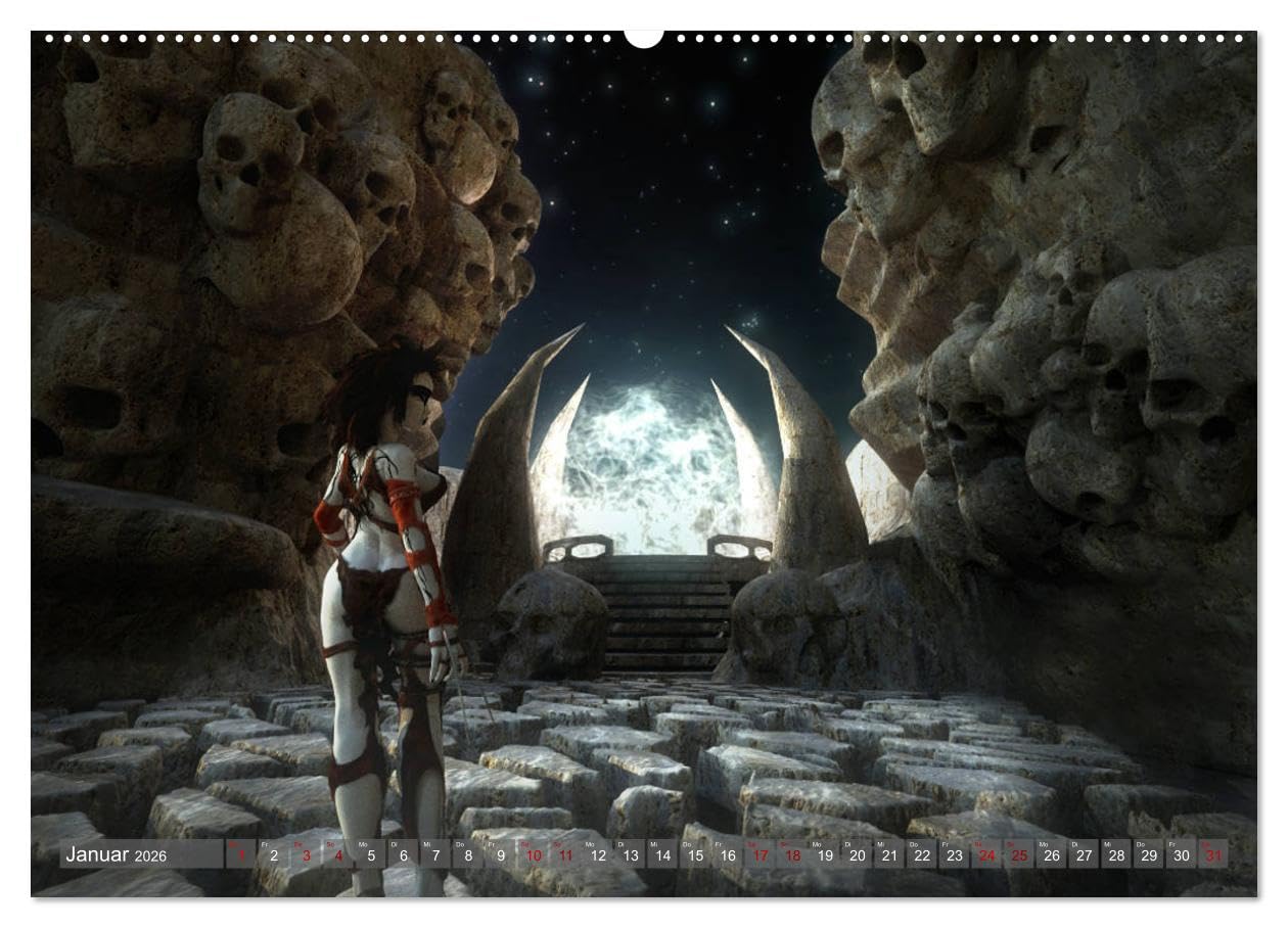 Helden, Drachen und Magie (Wandkalender 2026 DIN A2 quer), CALVENDO Monatskalender: 12 wundervolle Fantasybilder, die sie durch das Jahr begleiten. (CALVENDO Kunst)