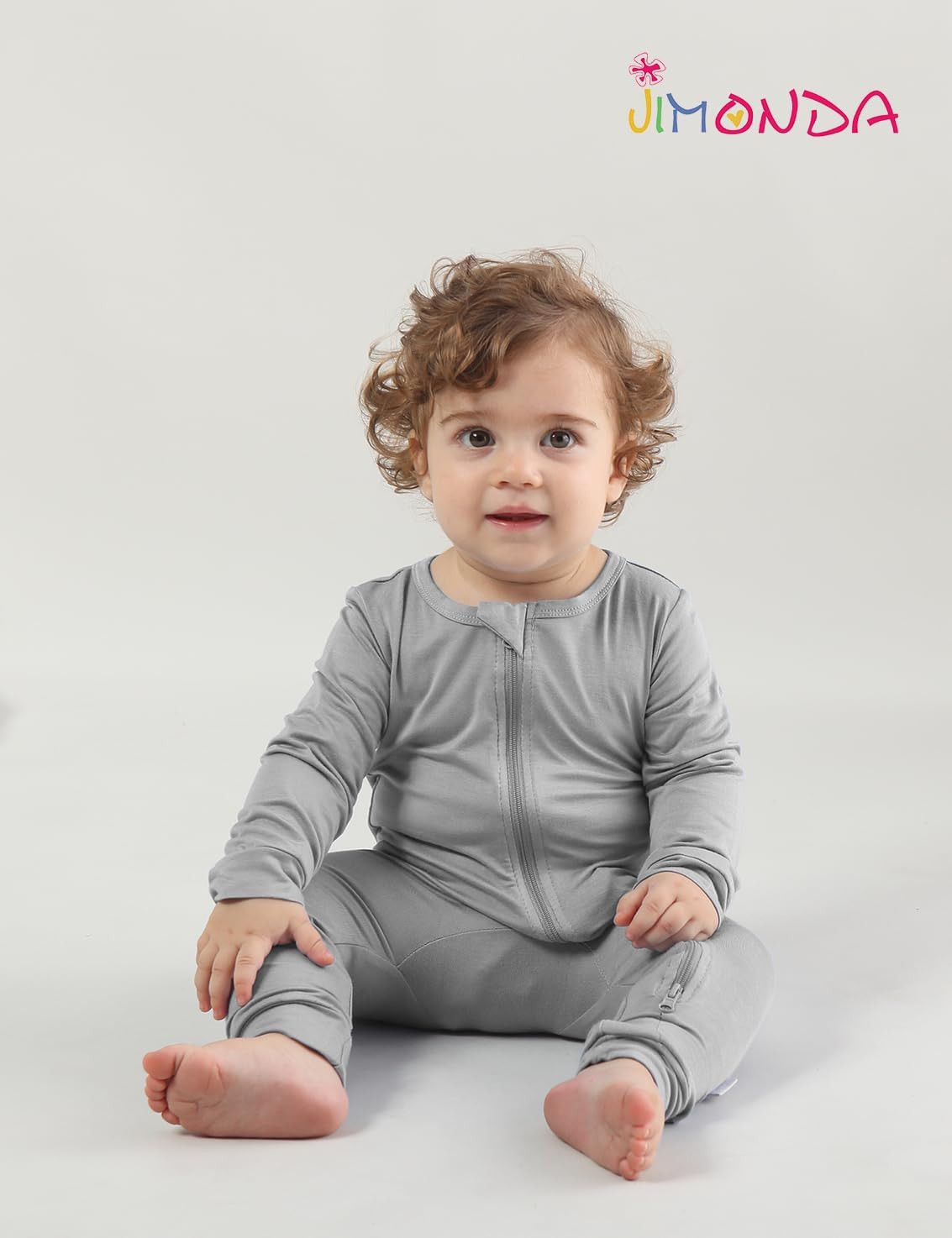 Jimonda Baby Footless Pajamas,Two Zip Closure Long Sleeve Romper,Infant Clothes Pjs 4 Pcs - Image 5
