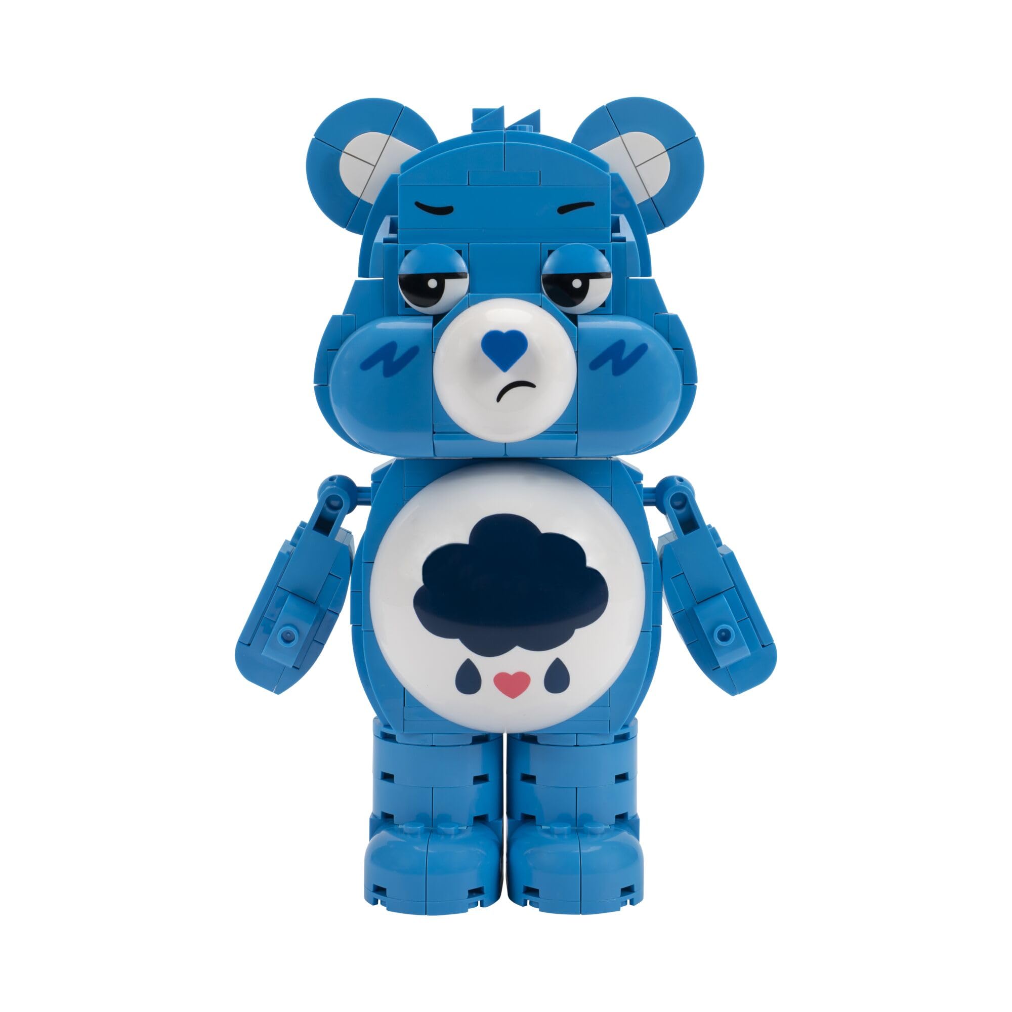 BLDR Care Bears Grumpy Bear Building Set - 7-Inch Buildable Articulated Figure with 419 Pieces, 0311, Multicolor, 0.01