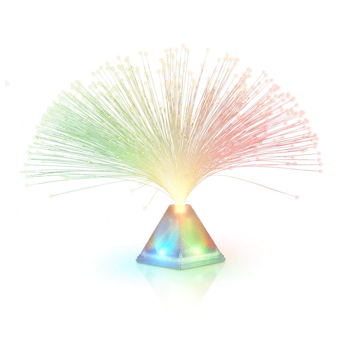 Fiber Optic Pyramid Light Up Table Centerpieces (Party Set of 24)