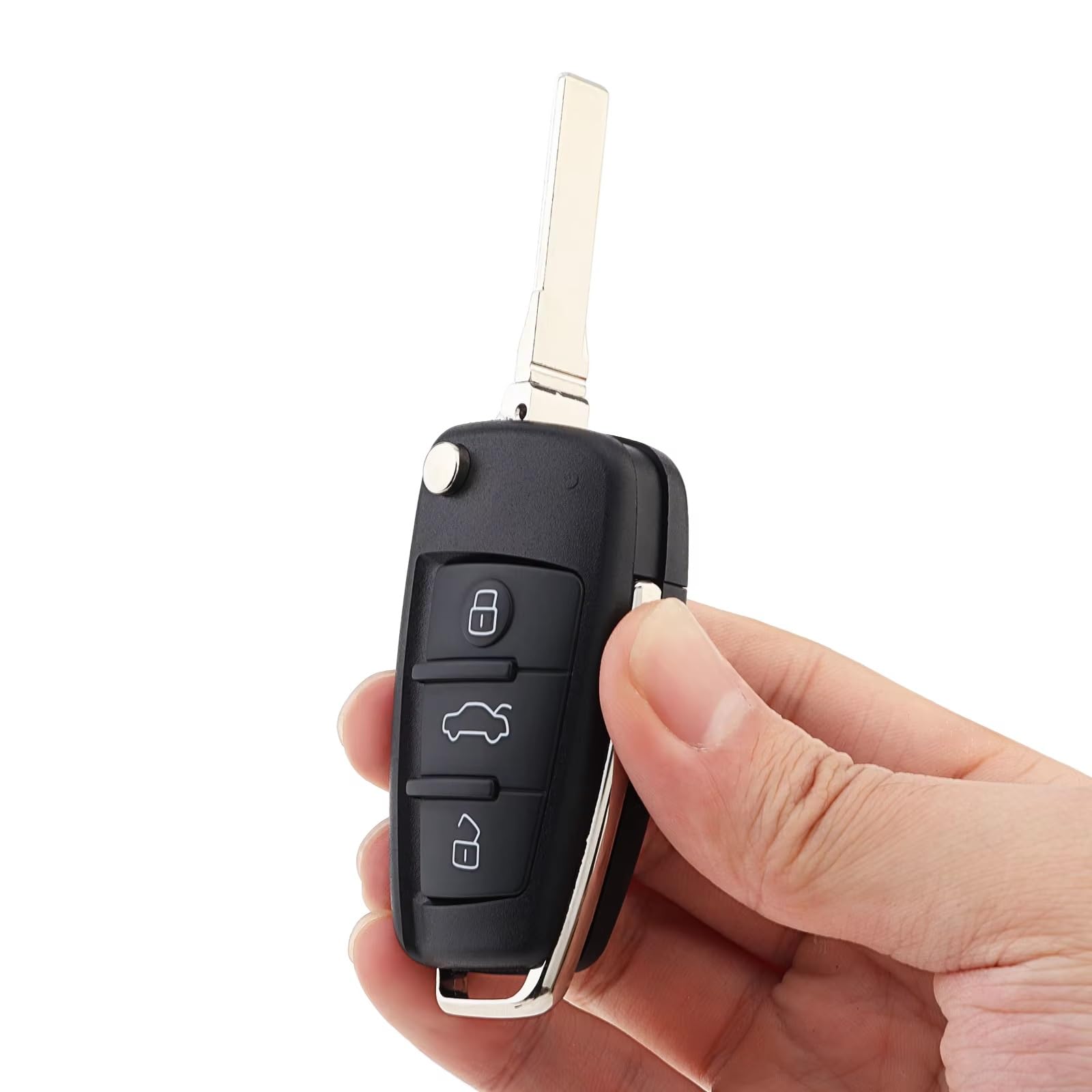 Compatibile Con Per Q7 2007 2008 2009 2010 2011 2012 2013 S6 Custodia Telecomando Auto A 3 Pulsanti Ribaltabile Chiavi
