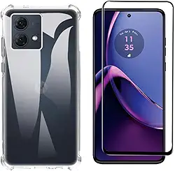 Kit Capinha Capa Antiqueda para Moto G84 + Película de Vidro 3D