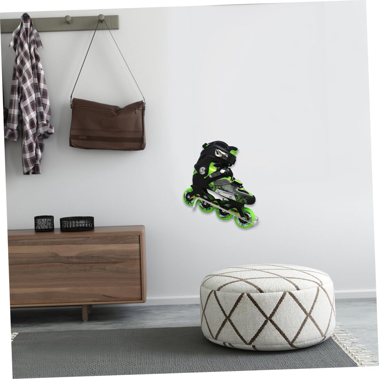 Abaodam 2Pcs Roller Skates Display Mount Hanger Holder for Ice Skates Sturdy and Lightweight Skates Storage Bracket for Home and Rink Use