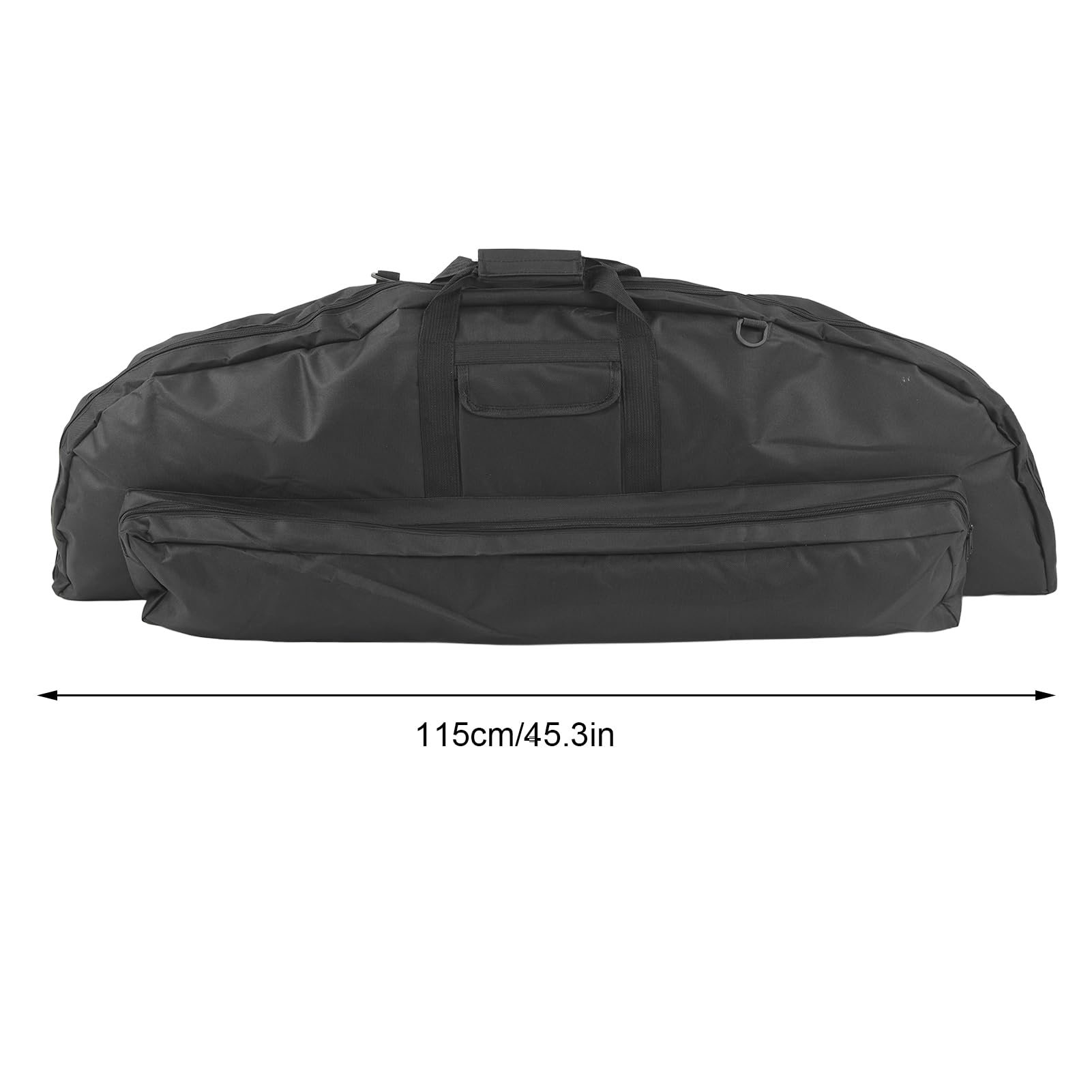 Fockety Funda para Arco Compuesto, Bolsa Portátil de Lona para Arco de Tiro con Arco de 95cm/37.4in de Longitud, Bolsa Multifuncional Ligera para Arco con Bolsillos para Flechas, Mango (Negro)