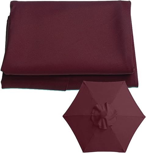 Miniatura 9 de Cubierta de repuesto para sombrilla de patio al aire libre, 6 varillas8 varillas para patio trasero, jardín, toldo de repuesto para sombrilla de 6.5