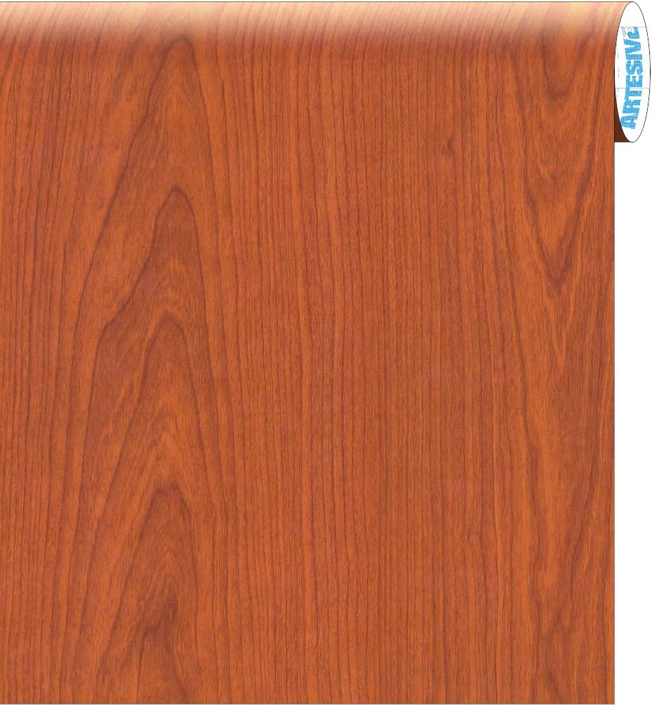 ARTESIVE WD-053 Cherry Middle Opaque 60 cm x 5mt. (23.6 in x 16.4 ft)- Woodgrain Effect Self Adhesive Vinyl Film for home interior decoration, furnitures, door and all smooth surfaces