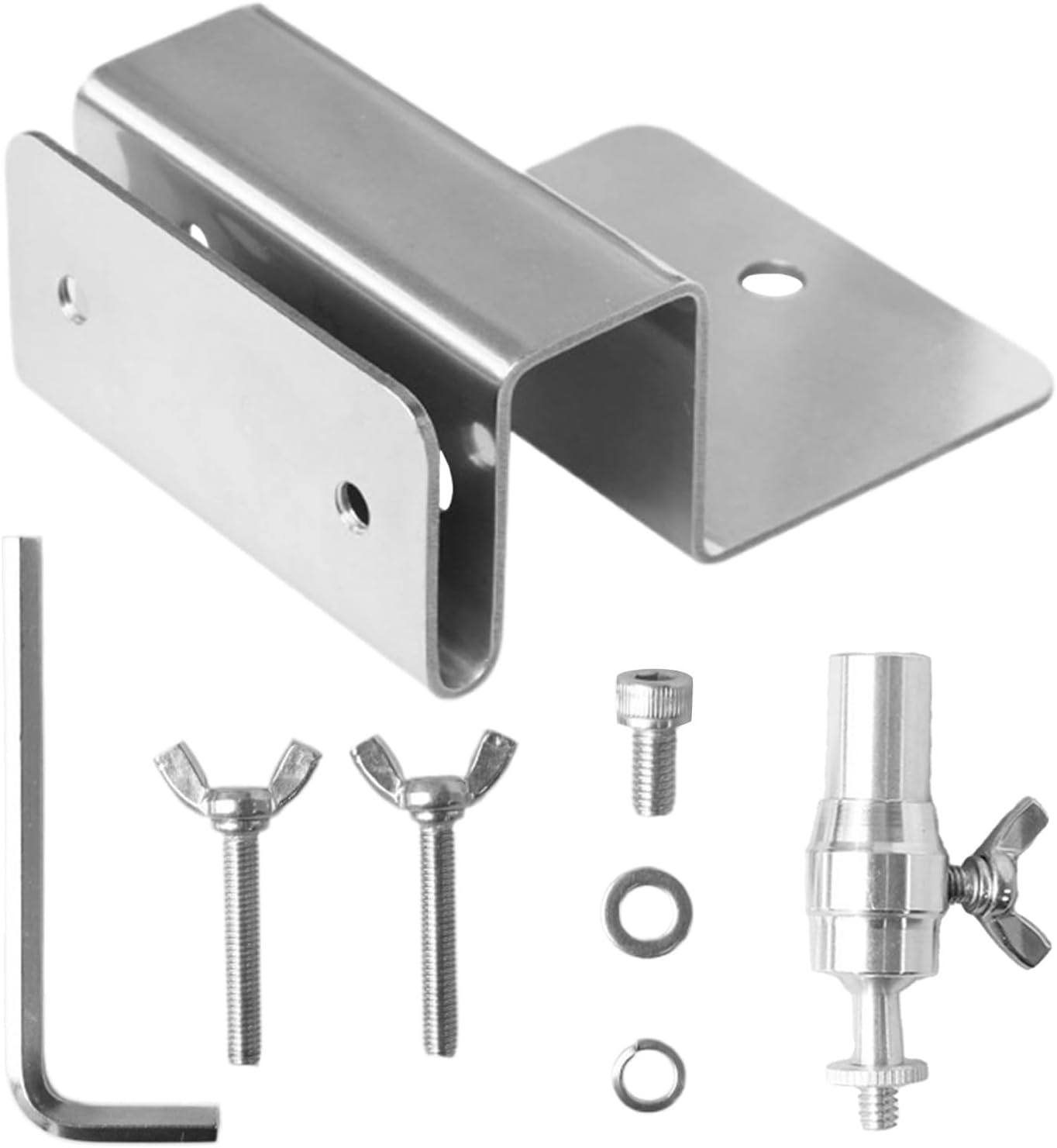 Stainless Steel Camera Gutter Mount - 3" Solar Panel Mount | Outdoor Security Bracket for Commercial Housing and Villa Industry, Heavy Duty Mount for Installation