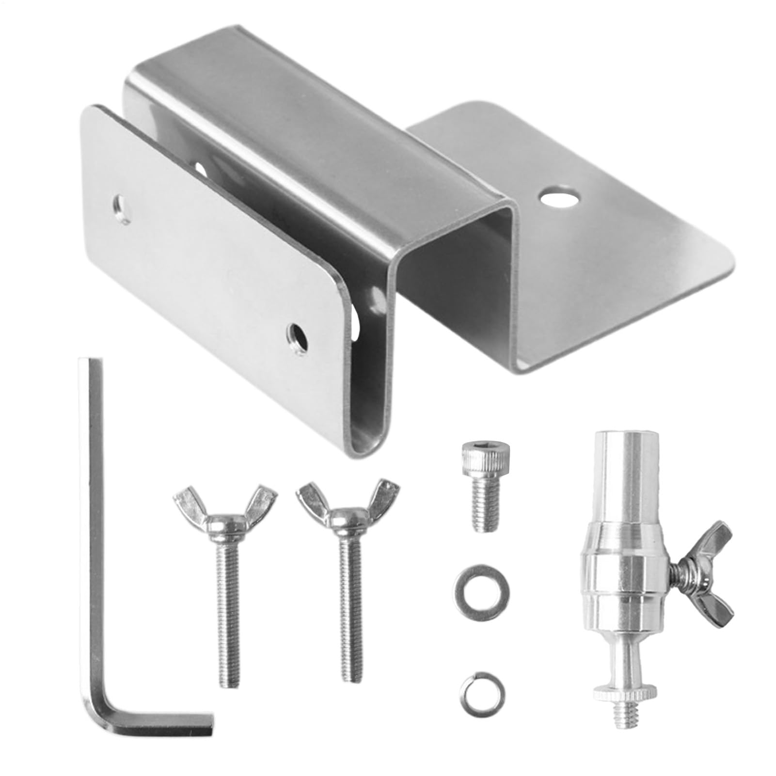 Stainless Steel Camera Gutter Mount - 3" Solar Panel Mount | Outdoor Security Bracket for Commercial Housing and Villa Industry, Heavy Duty Mount for Installation