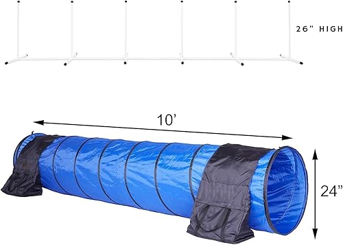 Miniatura 2 de Sporting Dog - Kit de agilidad para principiantes | Kit de agilidad para perros de 5 piezas | Saltos de agilidad | Saltos de neumáticos | Postes