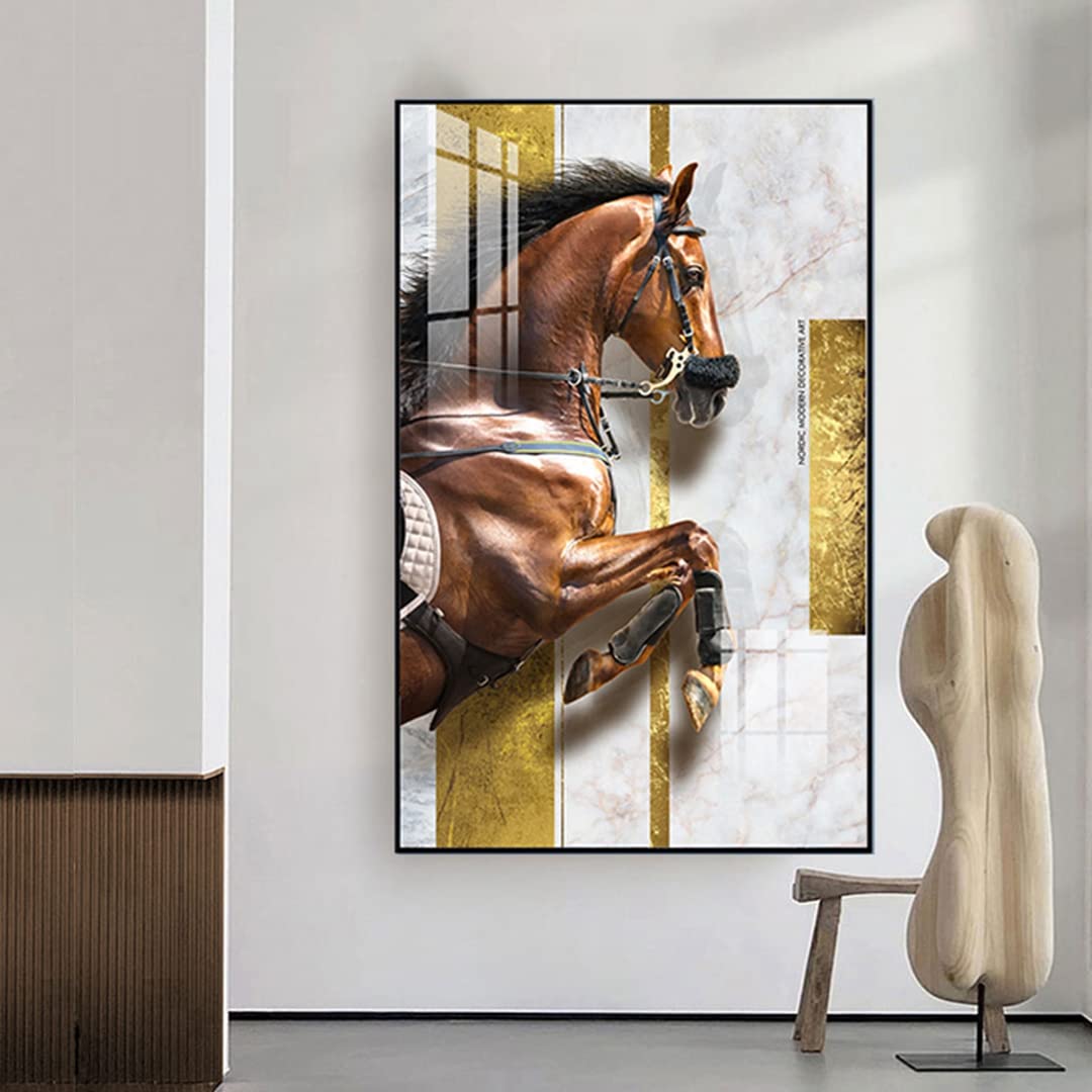 Amazon｜KOOSY現代アートインテリア絵画 抽象的な馬の動物画 リビング