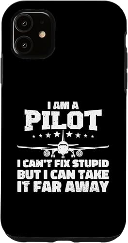 iPhone 11 Pilot Design For Men Women Aviation Airplane Pilot Funny Case