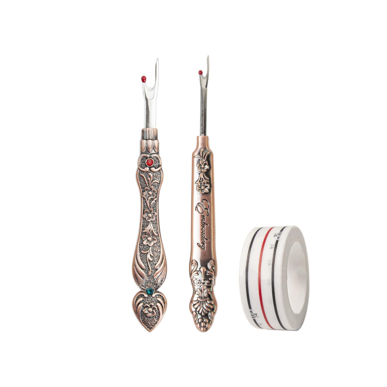 Tsophreniq 2Pcs Seam Rippers with Sewing Tape, Stitching Rippers for Sewing, Needle Work Pattern, Thread Tool