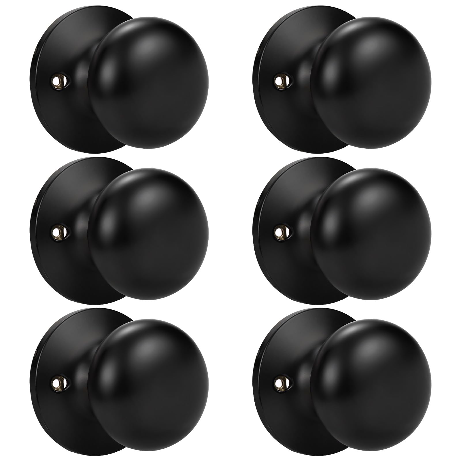 Brushed Nickel Door Knobs - Keyless Privacy -10