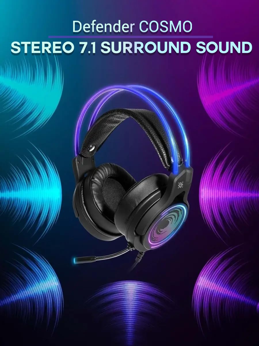 Defender AURICULARES GAMING COSMO PRO VIRTUAL 7.1, RGB, 2,1 M