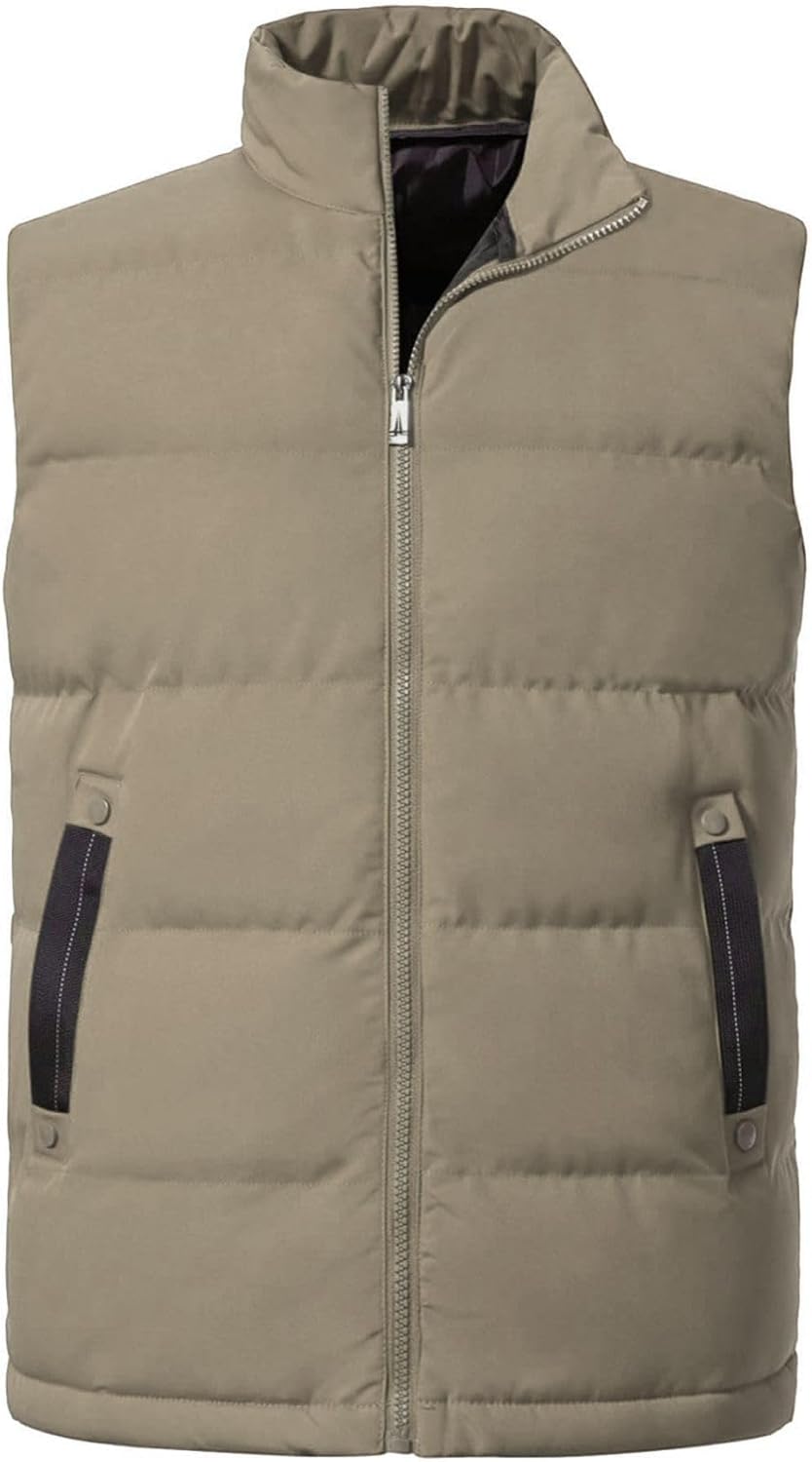 Men’s Outerwear Vests Winter Warm Outdoor Padded Puffer Lightweight Vest