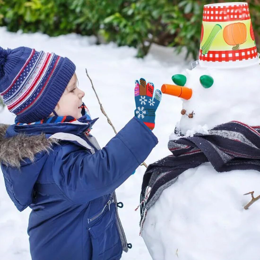 6 Paia Guanti Magici Elasticizzati Per Bambini 3-8 Anni - Caldi E Morbidi Per Inverno - Foto 14