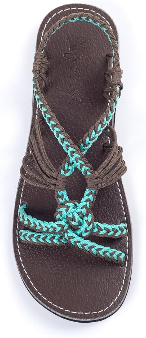 Plaka Flat Sandals for Women Peacock