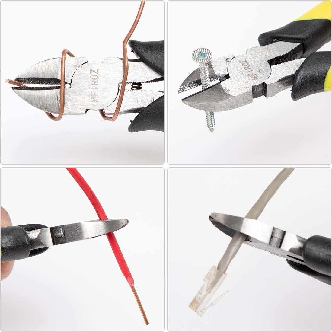 MFIROZ 6 Inch Diagonal Cutting Pliers, Rugged Professional Wire Cutters are Made of High Carbon Steel Material. Side Cutting Pliers are Suitable for Jewelry Making, Electronic Repair, Wire Cutting. : Everything Else