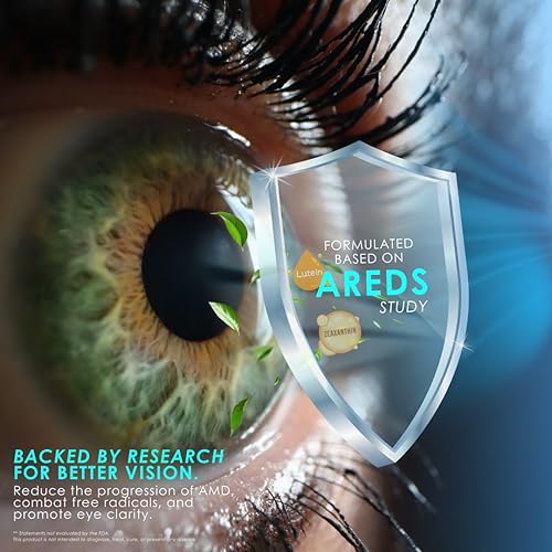 Miniatura 5 de Clearsight AREDS Advanced+ Vitaminas para la salud ocular Luteína, zeaxantina, vitamina E, vitamina C Luz azul y apoyo de la visión Vitaminas