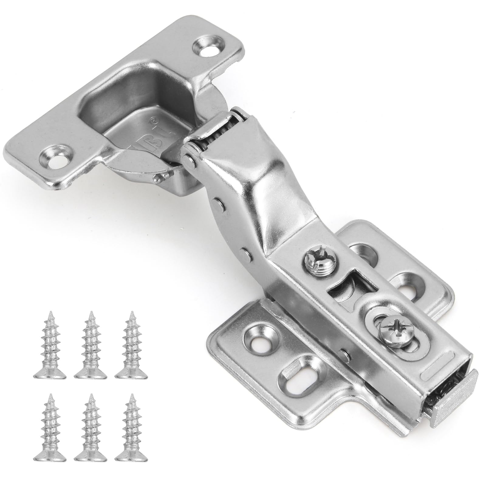 HBL' 10 Pcs Cabinet Hinges Soft Close, 110° Kitchen Cupboard Hinges, 35MM Inset for Kitchen Cabinet, Cupboard and Wardrobe, Clip-on Design for Easy Installation