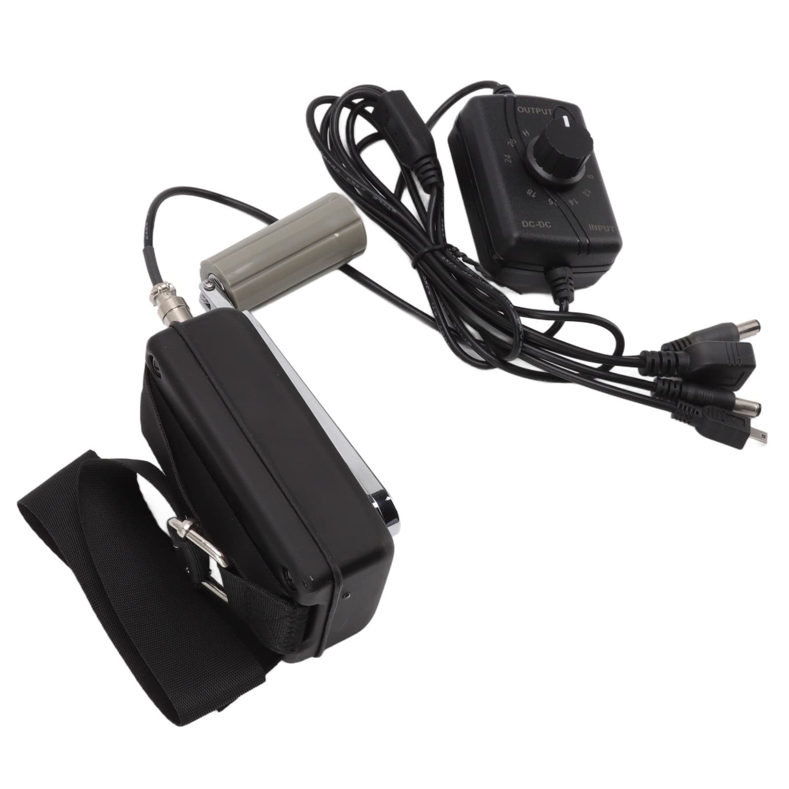Generador de manivela portátil de aleación negra de alta eficiencia, 902g, 30W, potencia para carga de emergencia al aire libre
