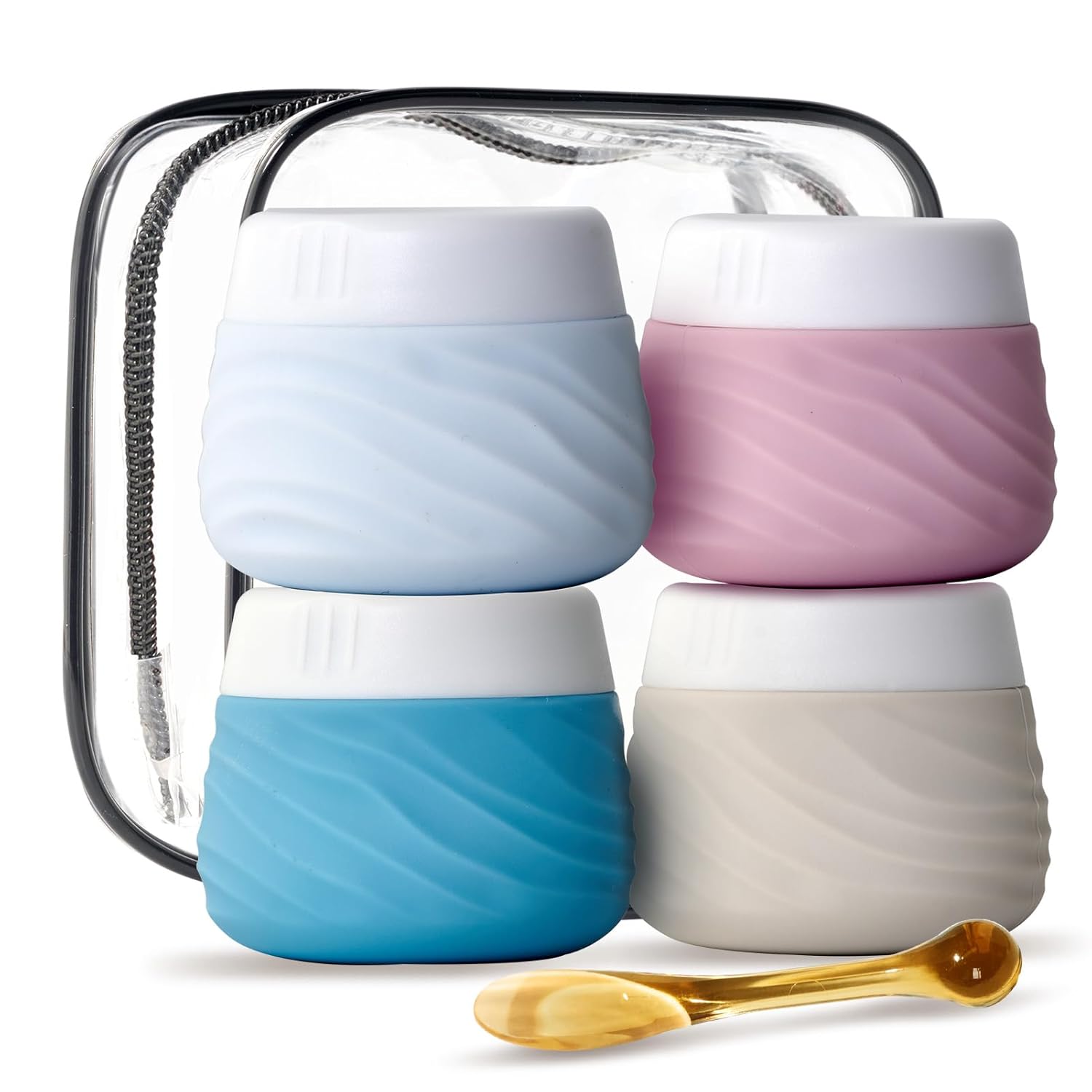 Eternal Moment Travel Containers for Toiletries - Leak-proof Jars