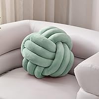 Vista 8 de Bola de almohada de nudo, cojín redondo suave para decoración del hogar, almohada decorativa para el hogar, almohada de felpa anudada hecha a mano