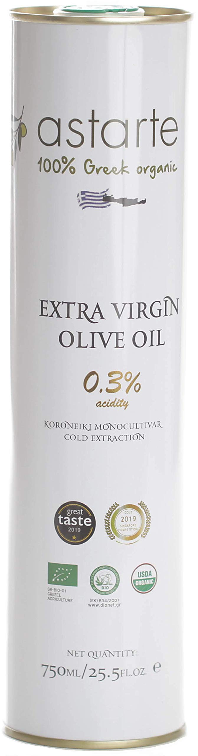 Buy Astarte, Greek Organic Ultra Premium Extra Virgin Olive Oil