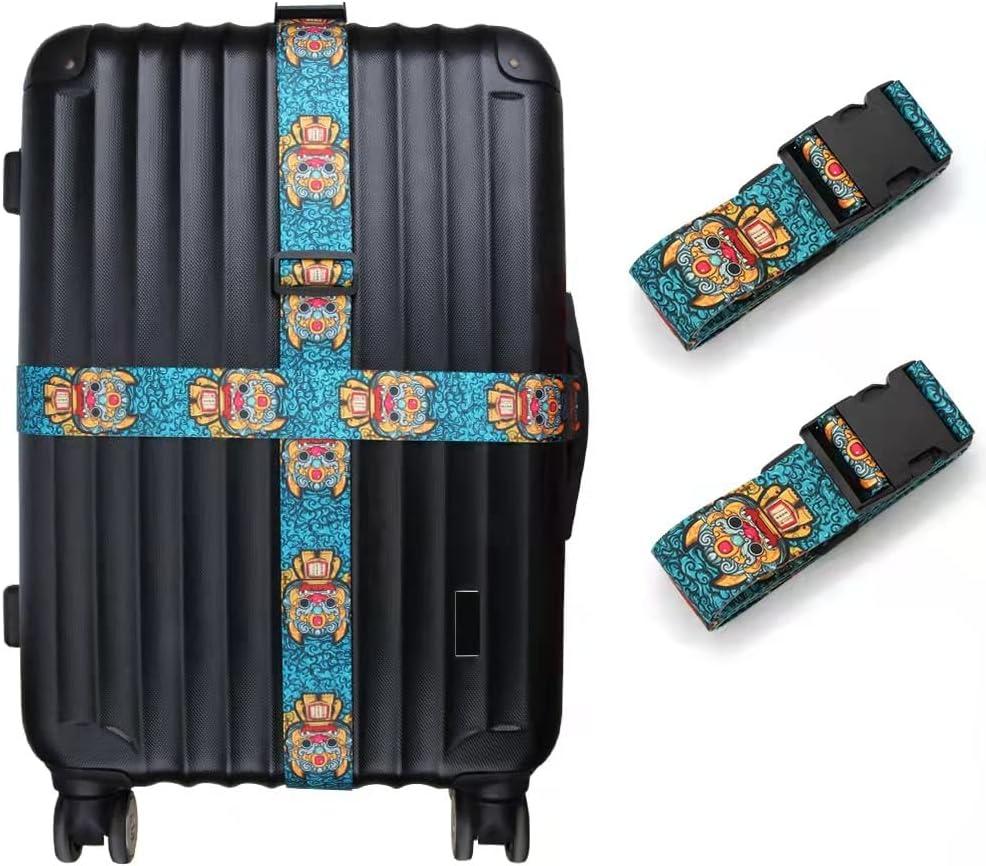 Koffergurte Set 2 Stück - Orange Kreuzgurte Für Koffer & Reisegepäck