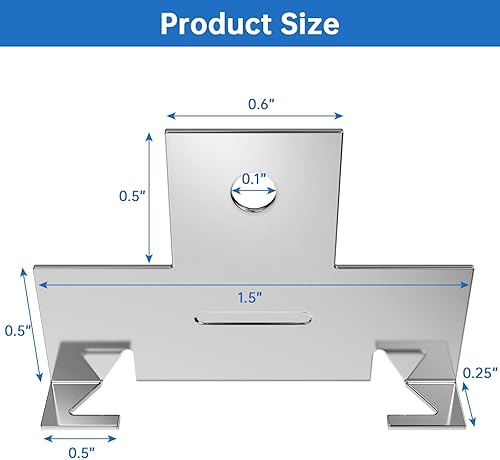 Miniatura 2 de 48 clips de luz empotrables reacondicionados para iluminación descendente, con tornillo autorroscante, clips de iluminación empotrados de metal para